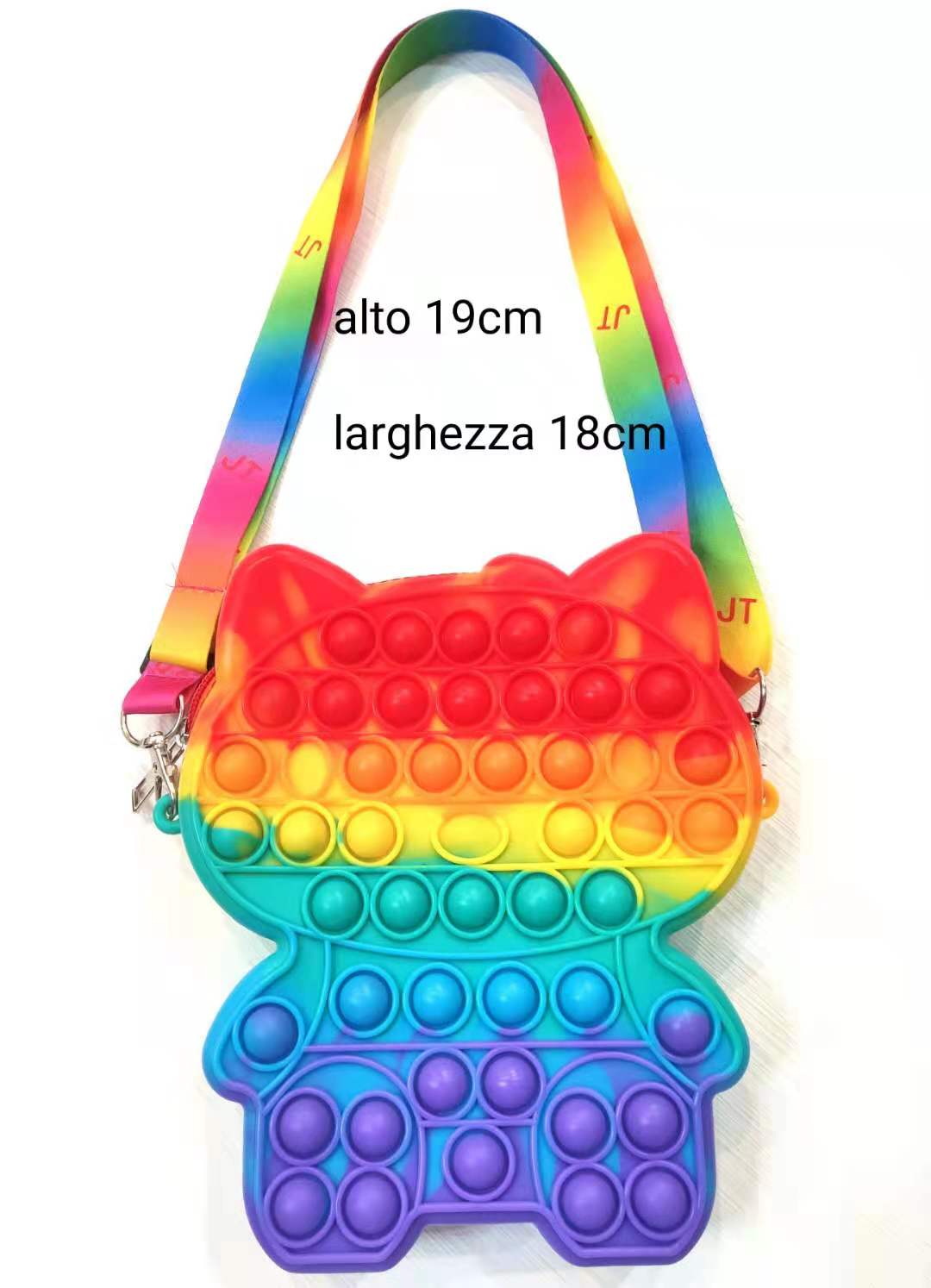 pop it giocattoli,Borsa per donna ragazza POP IT PUSH BUBBLE sensoriale di particolari esigenze lo stress solli