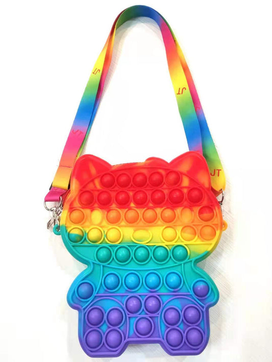 pop it giocattoli,Borsa per donna ragazza POP IT PUSH BUBBLE sensoriale di particolari esigenze lo stress solli
