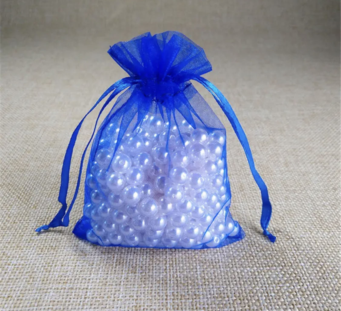 12 pezzi sacchetti organza 7x9cm