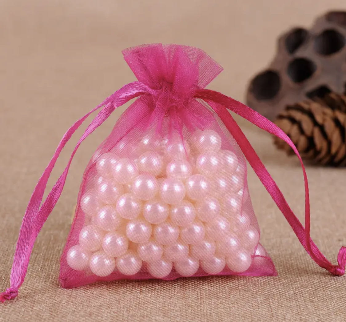 12 pezzi sacchetti organza 7x9cm