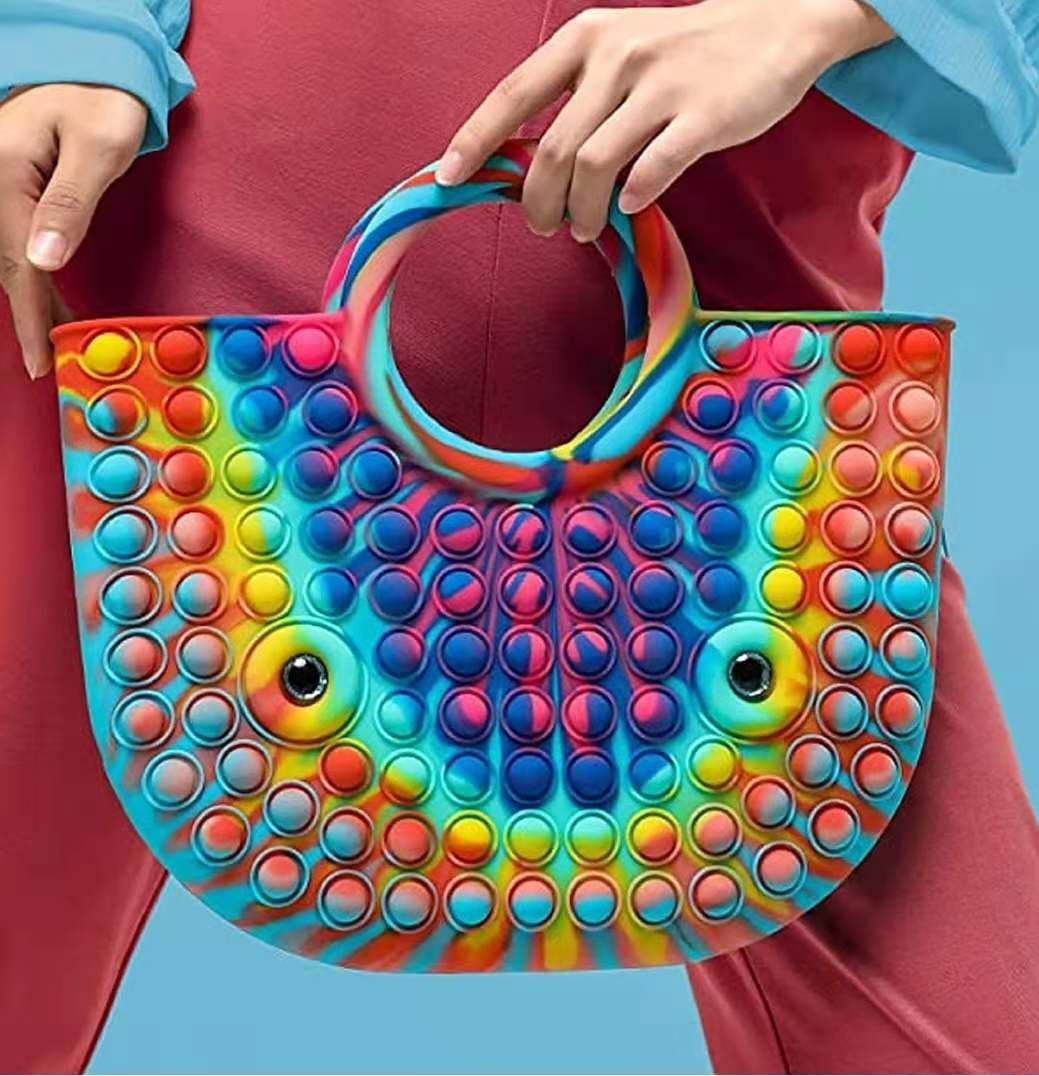 pop it giocattoli.pop it giocattoli.Borsa donna ragazza POP IT PUSH BUBBLE sensoriale di particolari esigenze lo stress solli