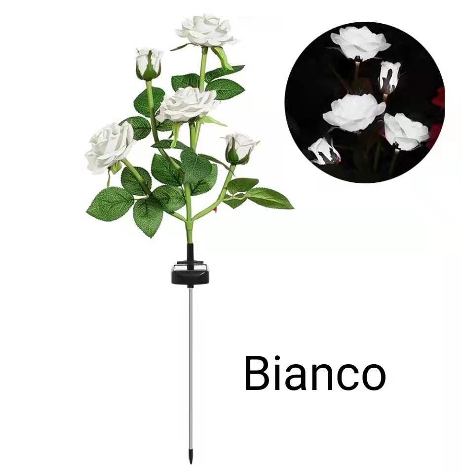 illuminazione.Luci di Natale Simulazione solare a LED Rose Flower Light decorativo per la casa luci per fiori decorazione per giardino lampada da prato paesaggio impermeabile luce rosa