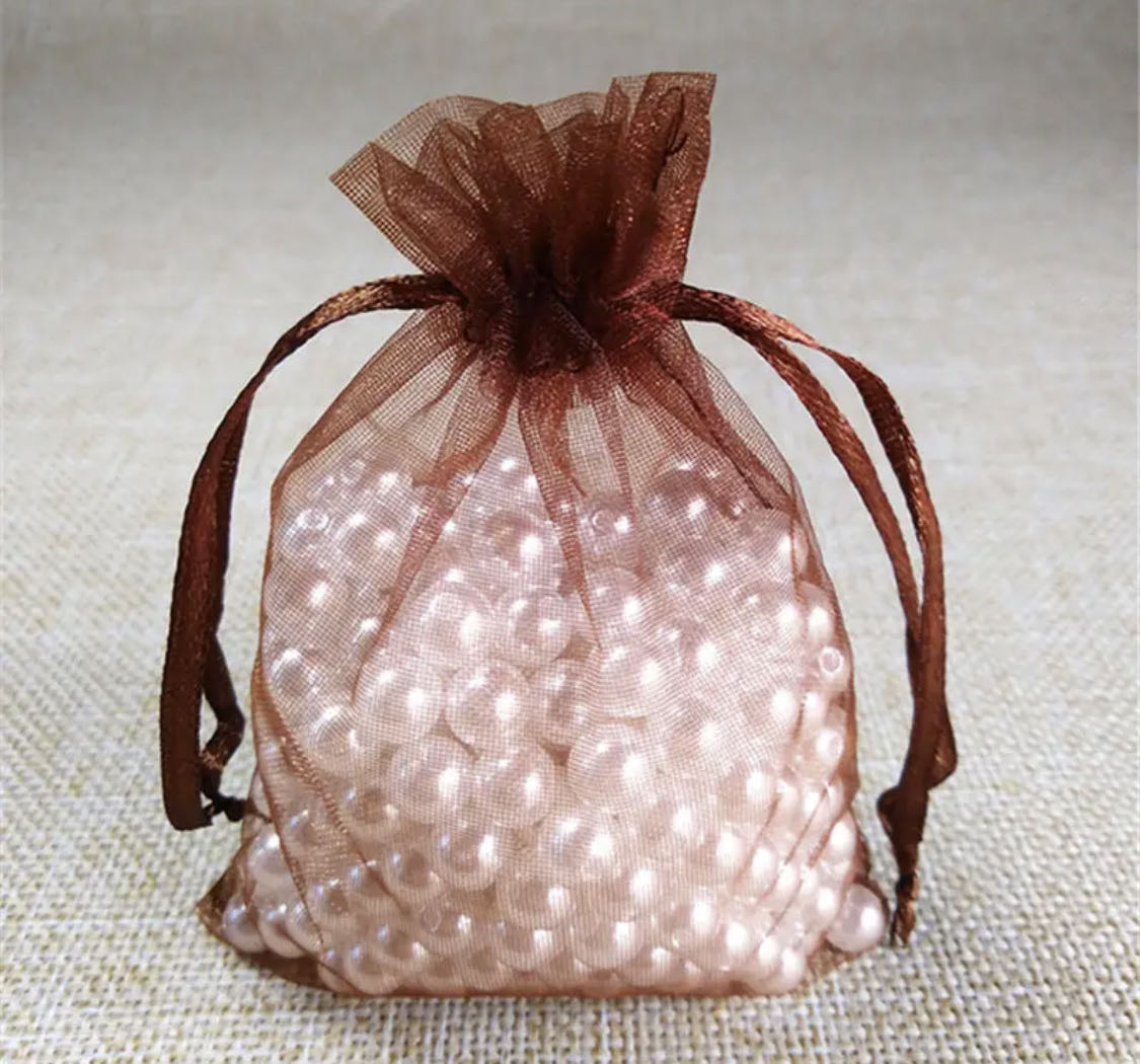 12 pezzi sacchetti organza 7x9cm