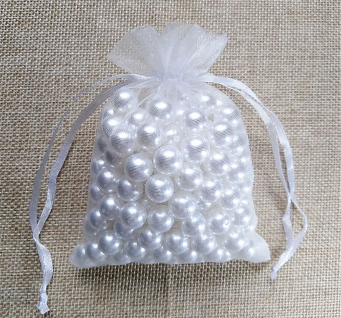 12 pezzi sacchetti organza 7x9cm