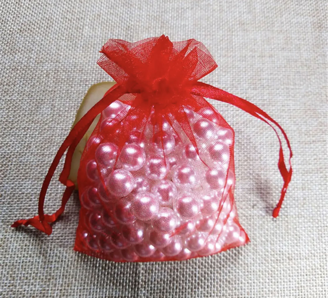 12 pezzi sacchetti organza 7x9cm