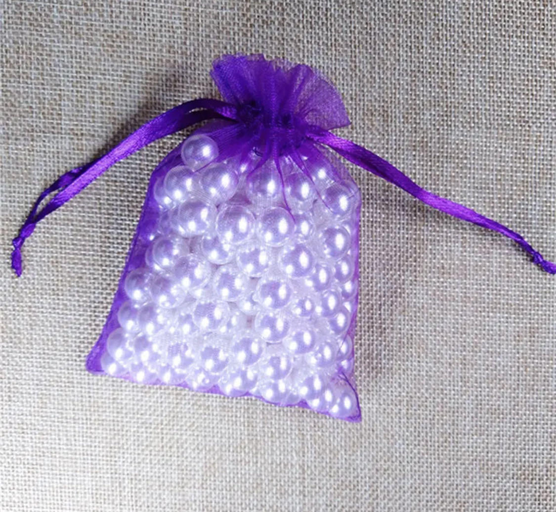 12 pezzi sacchetti organza 7x9cm