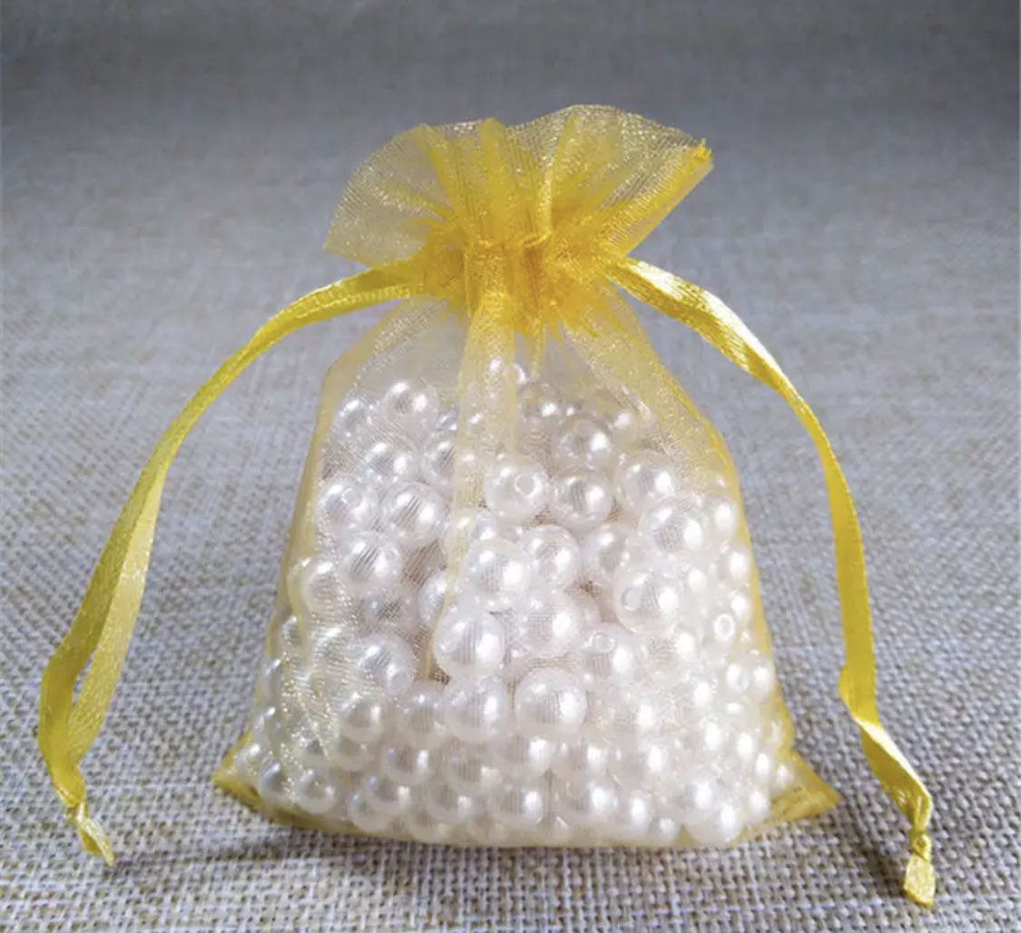 12 pezzi sacchetti organza 7x9cm