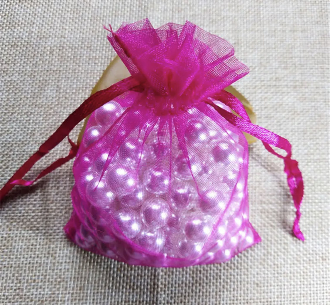 12 pezzi sacchetti organza 7x9cm