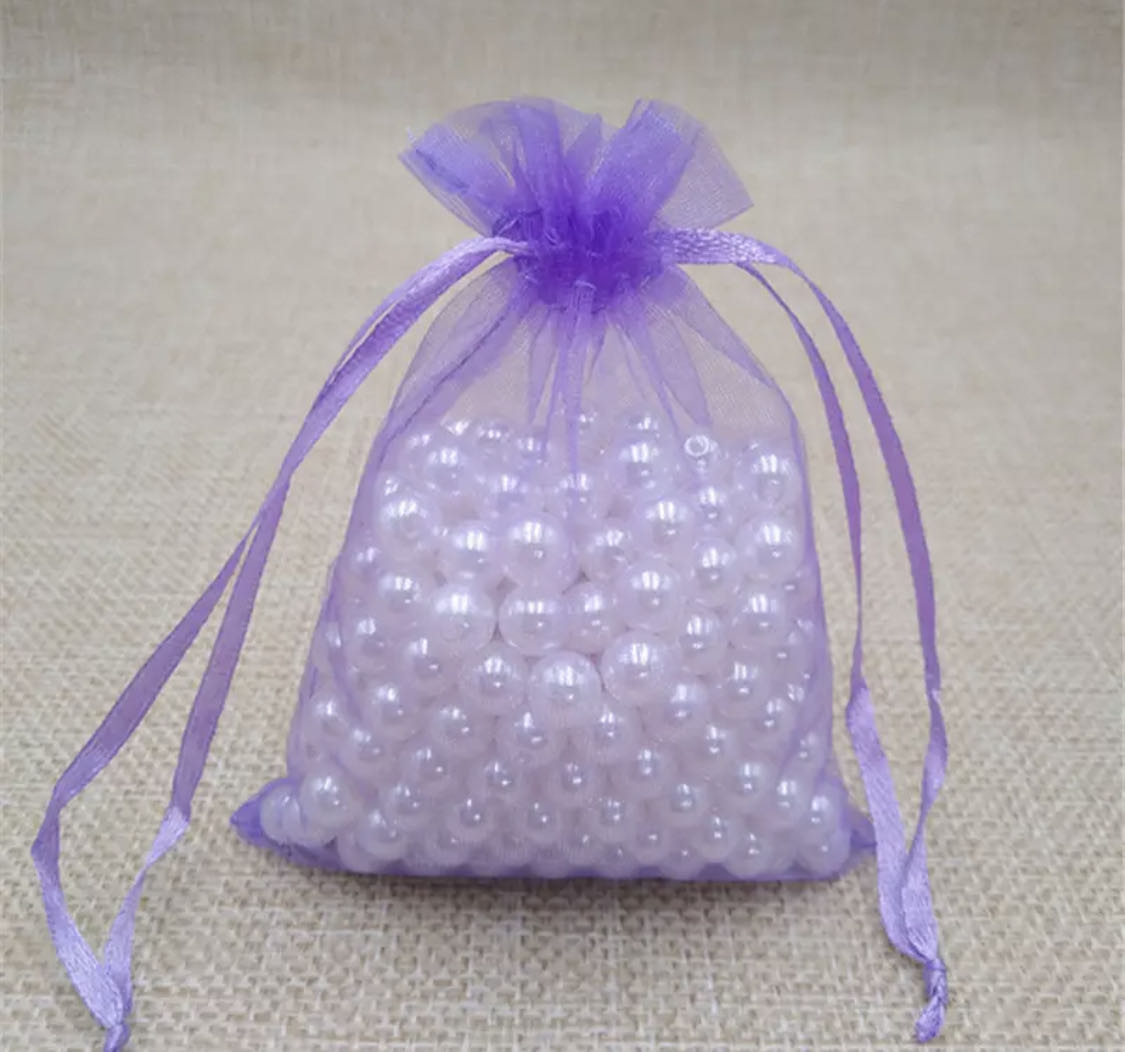 12 pezzi sacchetti organza 7x9cm