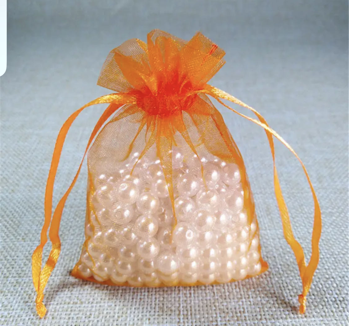 12 pezzi sacchetti organza 7x9cm